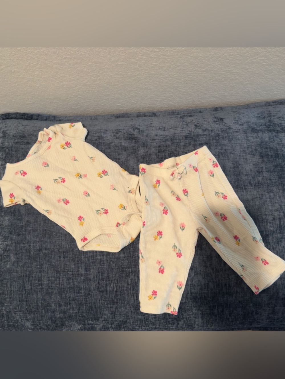 Carter's Cream Set with Pink and Yellow Floral Print